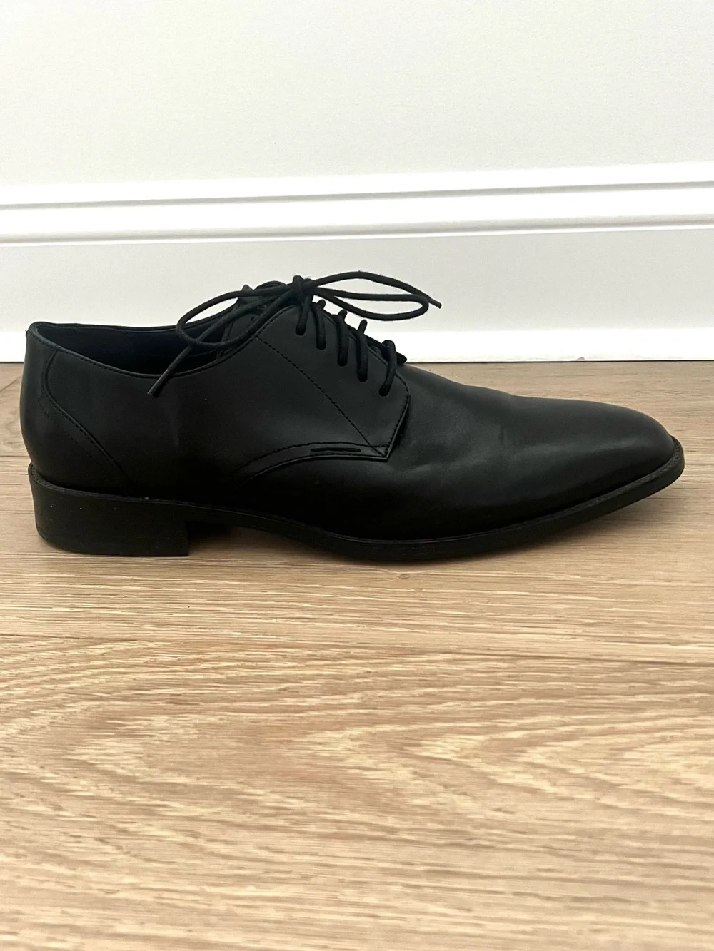 Cole Haan Hawthorne Men's Size 12 M Black Leather Plain Toe Dress Shoes C32351